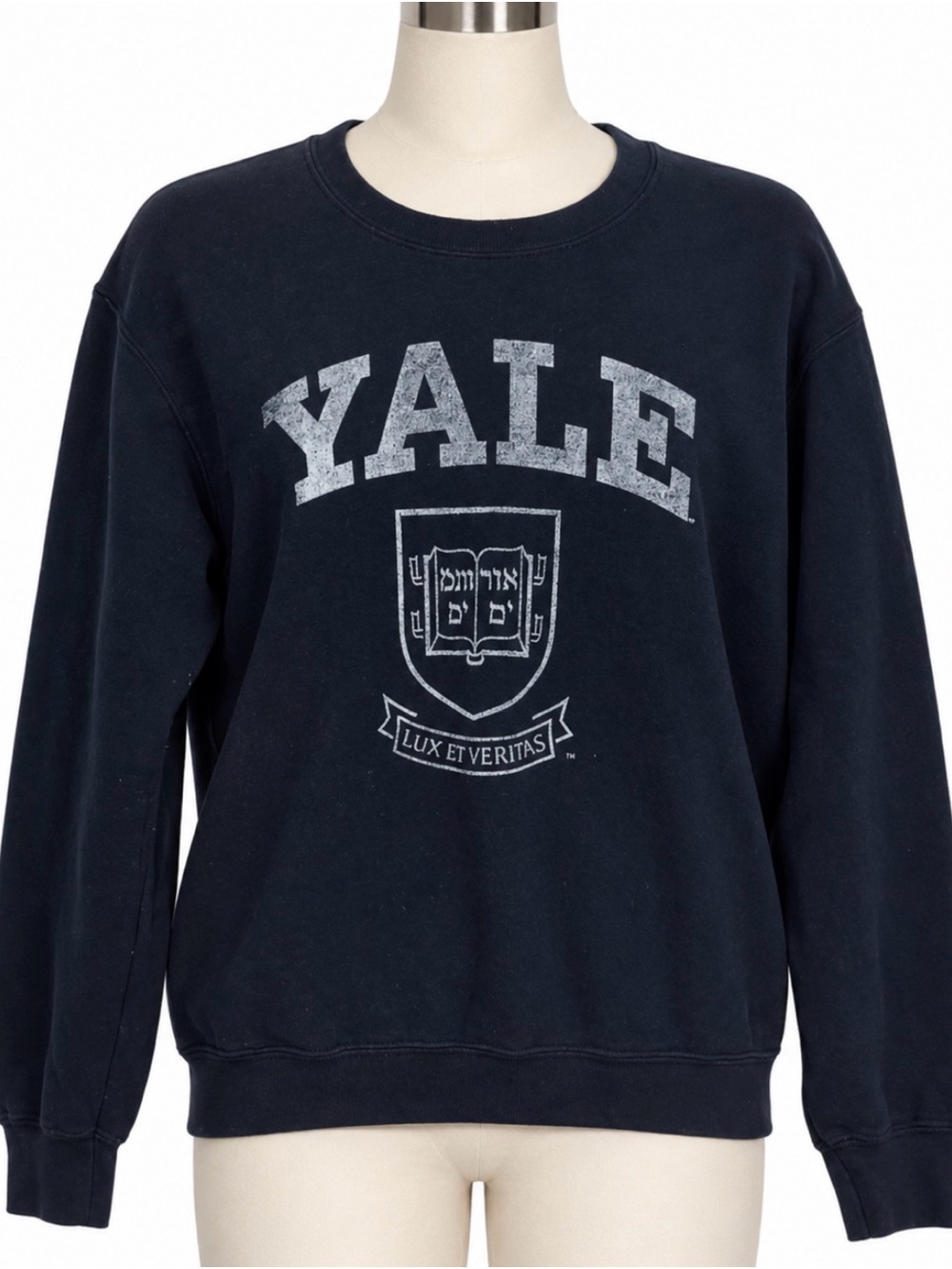Yale Logo Crewneck Sweatshirt - Navy